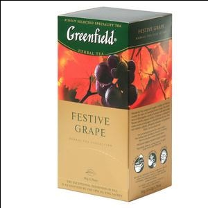 Чай GREENFIELD Festive Grape травяной, 25 пакетиков по 2г.