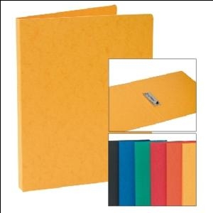 Папка с прижимом картонная Multi-S A4 жёлтая