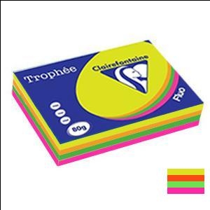 Papīrs Trophee asorti/neon A4/80g/500l