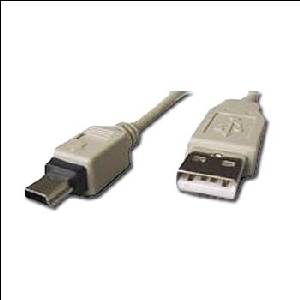 Kabelis USB A/M - Mini USB5P/M  retract.