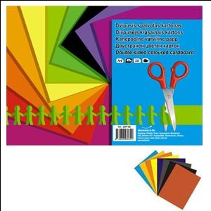 Цветной картон SMILTAINIS A4/8 листов двухсторонний
