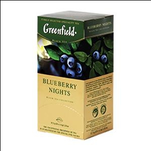 GREENFIELD Blueberry Nights melnā tēja 25 x 1.5g.
