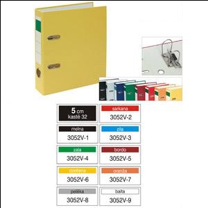 Reģistrs Multi-S,  A5/50mm,  PVC/PVC,  vertikāls,  dažadas krāsa