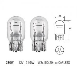 Автомобильная лампа галогенная  W21/5W  12V  W3x16q  TESLA В62401