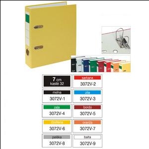 Reģistrs Multi-S,  A5/70mm,  vertikāls,  PVC/PVC, dažādas krāsas