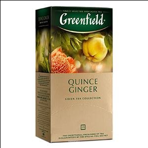 Чай GREENFIELD Quince Ginger зелёный, 25 пакетиков по 1.5г.