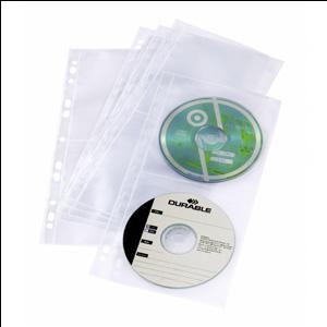 Кармашки для 4 CD/DVD с перфорацией, 5 шт., DURABLE