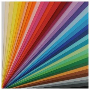 Цветной картон A4/270г. двухсторонний, 1 лист, различных цветов