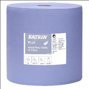 Industriālais papīrs Plus XL, 3 slāņi 370m zila krāsa KATRIN Industriālais papīrs Plus XL, 3 slāņi 370m zila krāsa KATRIN