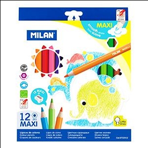 Карандаши цветные 12 цветов MAXI Milan