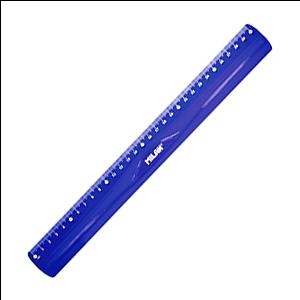Lineāls 30cm,  elastīgs,  zila krāsa,  Milan