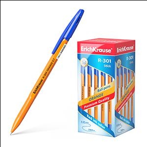Шариковая ручка R-301 Orange Stick ErichKrause, cиняя