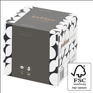 Косметические салфетки Cube prestige 3 слоя, 60 салфеток