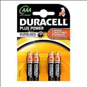 Батарейки AAA LR03 DURACELL Alkaline (4 штуки в упаковке)