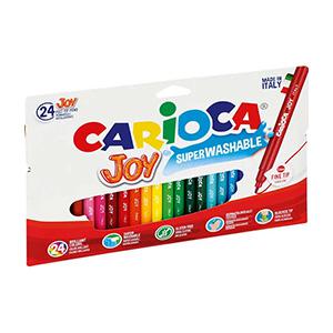 Фломастеры 24 цветов, Carioca Joy, моющийся UNIVERSAL