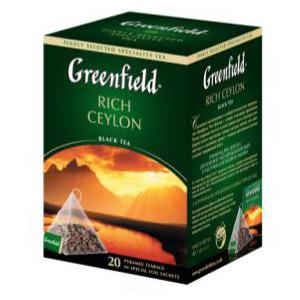 GREENFIELD Rich Ceylon черный чай в пирамидках, 20х2г.