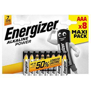 Батарейки AAA LR03 Energizer Alkaline POWER (8 штук в упаковке)