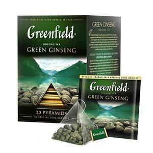 GREENFIELD Green Ginseng zaļā tēja 20x1.8g
