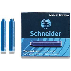 Чернильные капсулы 6 штук синие.,  Schneider