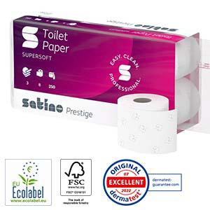 Туалетная бумага Satino prestige 3 слоя, 8 рулонов 27, 5м