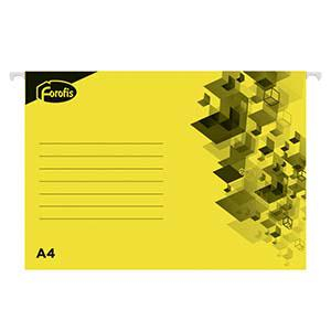 Папка подвесная для картотек Forofiss A4 желтая