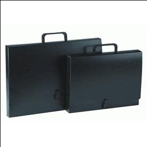 Mape portfelis Multi-S A4/45mm ar slēdzi,  melna krāsa