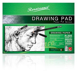 Zīmēšanas albums R205 A4/15 lapas, 200g/m2, Renaissance