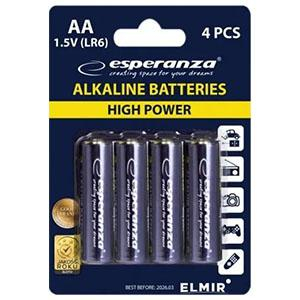Батарейка AA LR6 1.5V Alkaline Esperanza цена за 4шт в упаковке SPR94525
