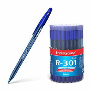 Ручка шариковая R-301 Original Stick синяя, ErichKrause