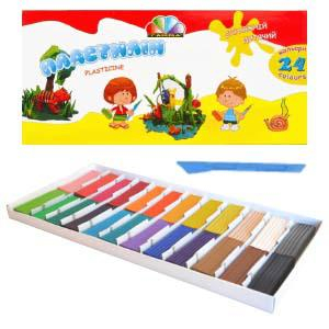 Plastilīns 24 krāsas 480g  UA Gamma