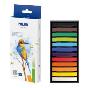 Мелки масляные пастельные SOFT PASTELS 12 цветов, Milan