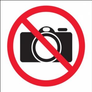 Наклейка (знак) \&quot;Запрещено фотографировать\&quot; 114ммx114мм