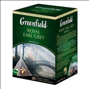 GREENFIELD Royal Earl Grey melnā tēja piramīdās 20x2g