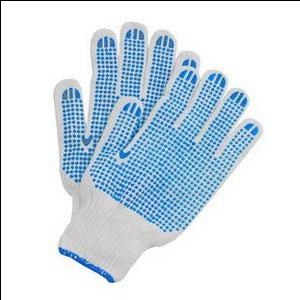 Хлопковые перчатки с точечным односторонним покрытием