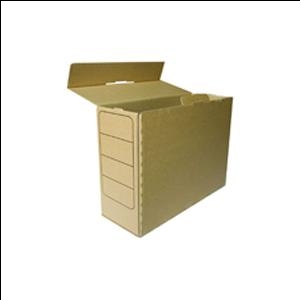 Архивная коробка из картона A4/125x245x335мм коричневая
