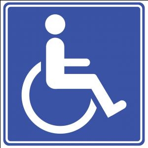 Наклейка (знак) \&quot;Для инвалидов\&quot; 114ммx114мм