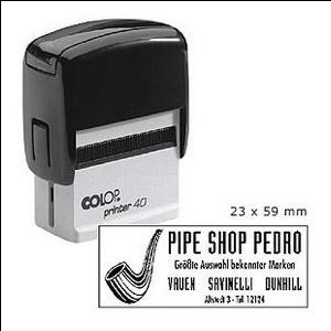 Zīmogs COLOP Printer 40,  melns korpuss,  melns spilventiņš