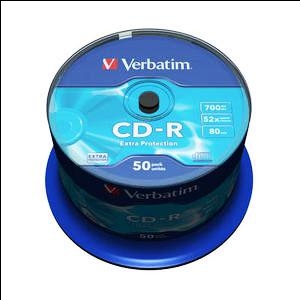 CD-R 80min/700Mb 52x (cake)50 AZO Verbatim