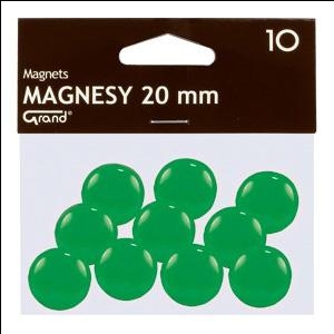 Magnēti 20 mm,  zaļa krāsa PL