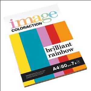 Бумага Image Coloraction Brilliant Rainbow A4 80г/м2 (7 цветов x 10 листов)