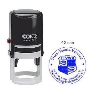 Печать COLOP Printer R40 чёрный корпус/синие чернила