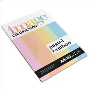 Бумага Image Coloraction Pastel Rainbow A4 80г/м2 (7 цветов x 10 листов)