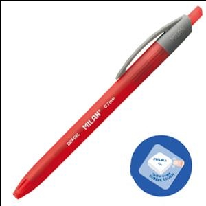 Ручка гелевая MILAN DRY-GEL 0.7мм красная