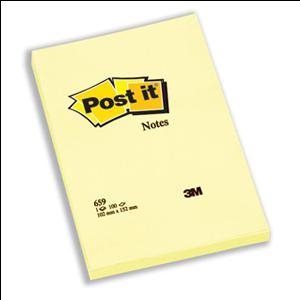 Līmlapiņas 102x152mm/100lp. dzeltenas Post-it 3M